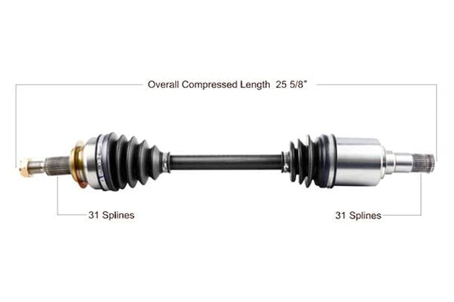 Amazon.com: TrakMotive CV Axle Shaft - MZ-8237 : Automotive